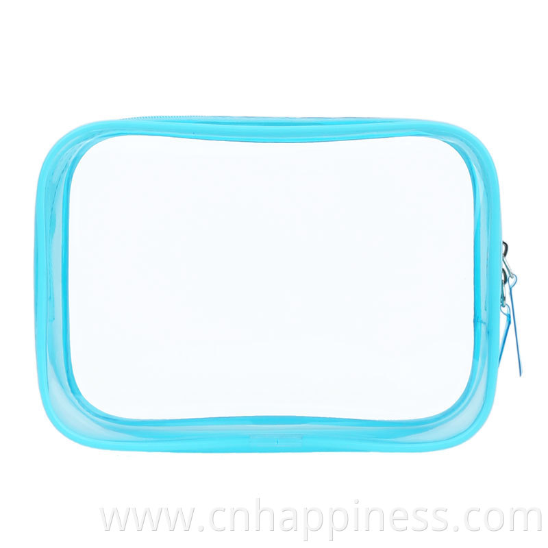 Custom Logo Waterproof Transparent PVC Zip Bag Make Up Gift Travel Pink Toiletry Bag Fashion Clear Plastic Cosmetic Makeup Bags